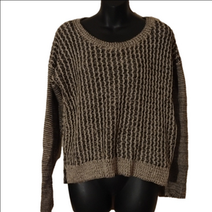 Cotton Emporium size medium sweater. Grey/ off white .